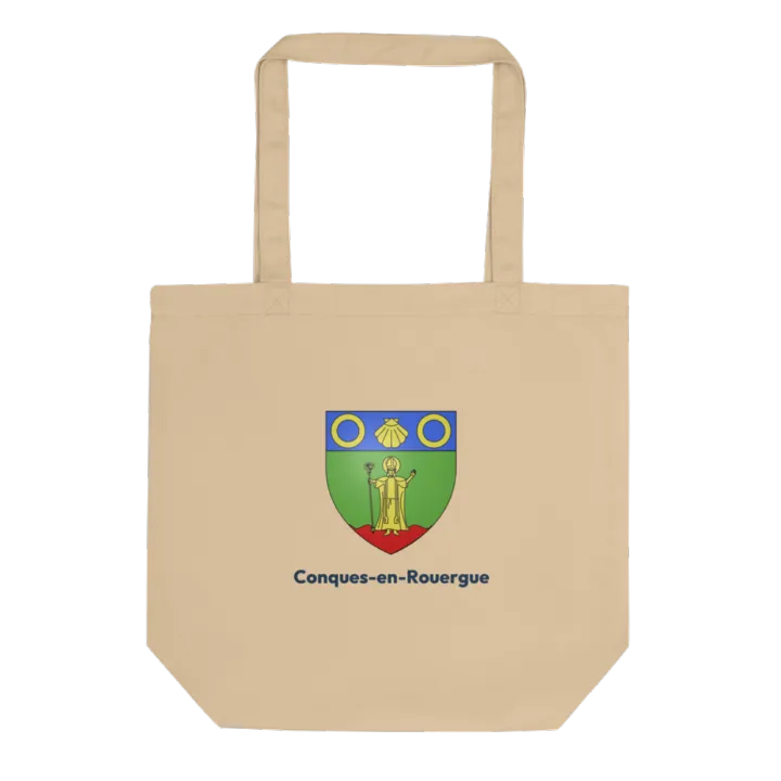 Tote bag coton bio — blason de Conques-en-Rouergue