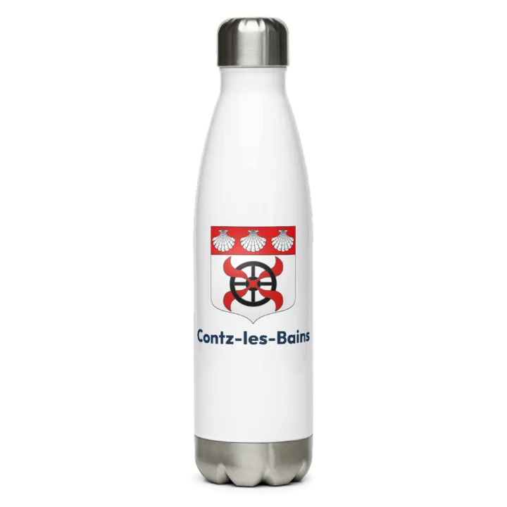 Gourde inox — blason de Contz-les-Bains