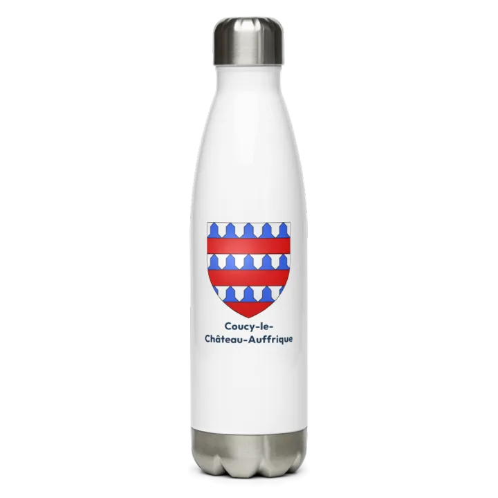 Gourde inox blason de Coucy-le-Château-Auffrique