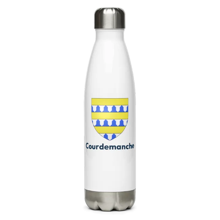 Gourde inox — blason de Courdemanche