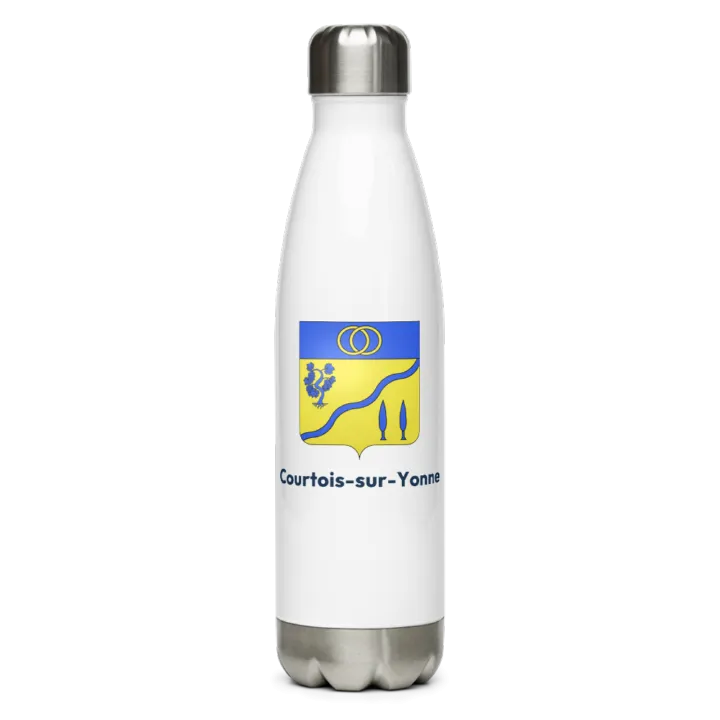 Gourde inox — blason de Courtois-sur-Yonne