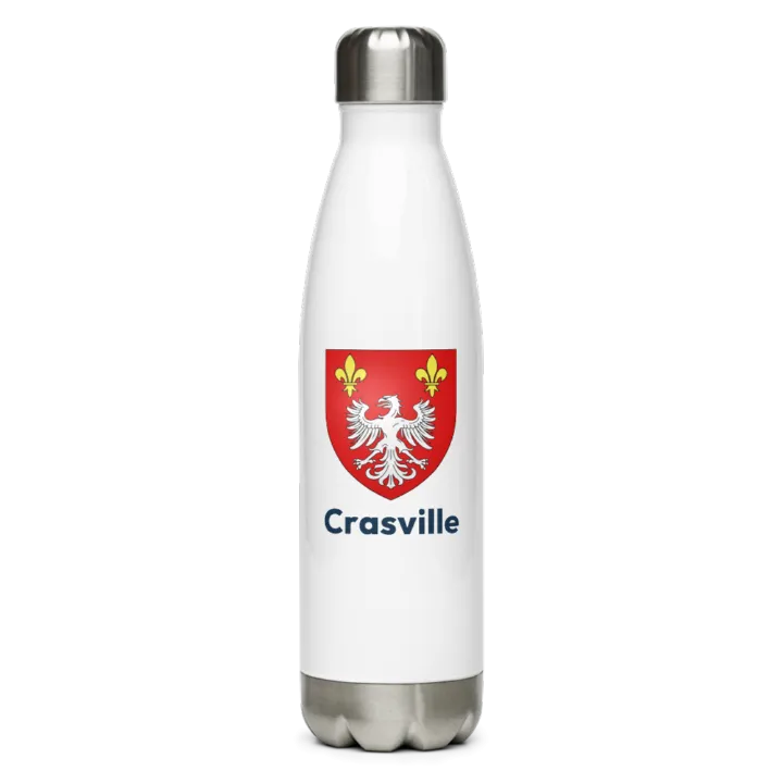 Gourde inox — blason de Crasville