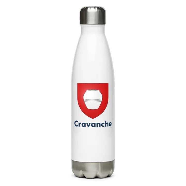 Gourde inox — blason de Cravanche