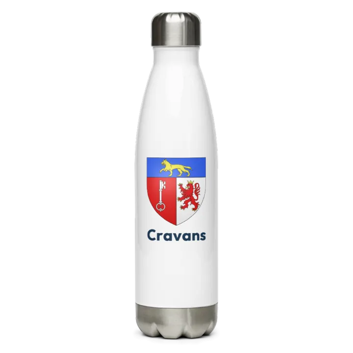 Gourde inox blason de Cravans