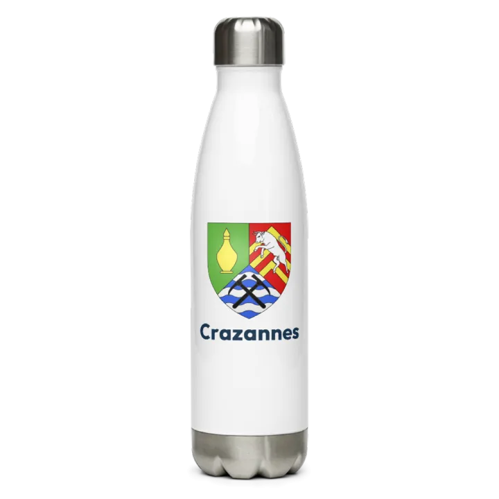 Gourde inox blason de Crazannes