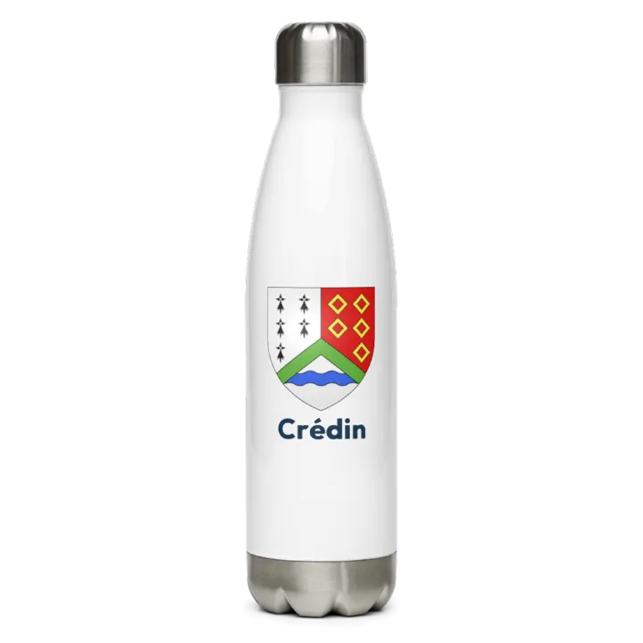 Gourde inox blason de Crédin