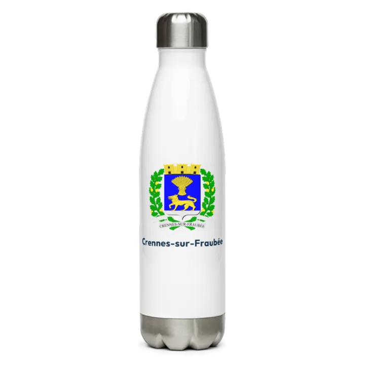 Gourde inox blason de Crennes-sur-Fraubée