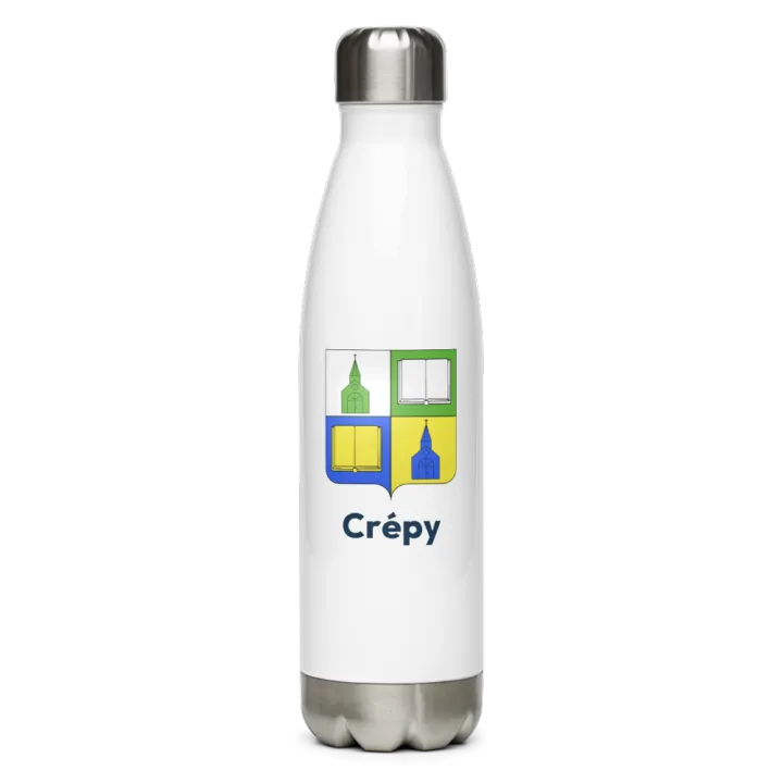 Gourde inox blason de Crépy