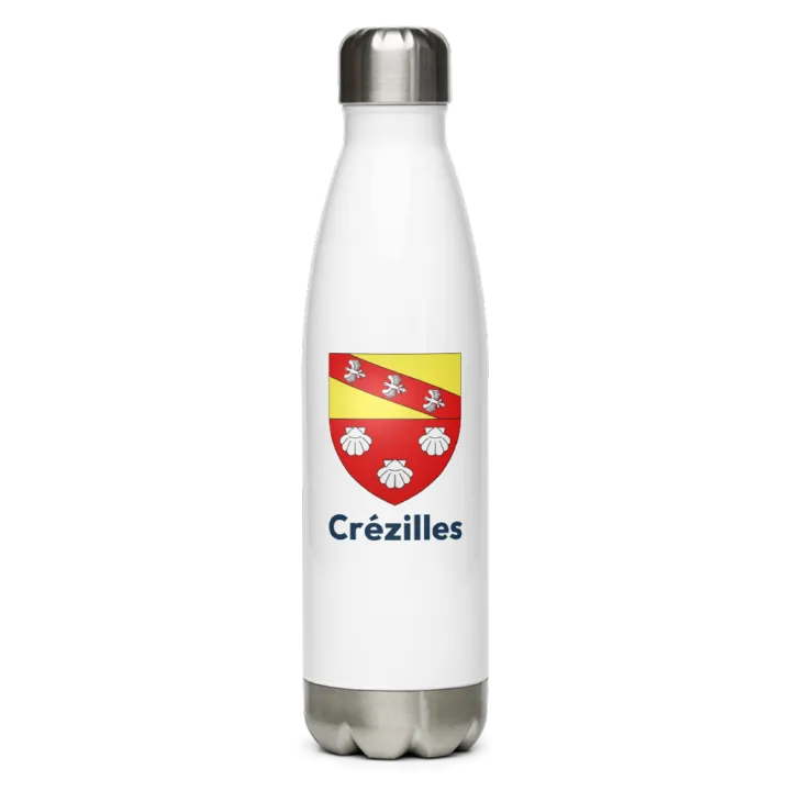 Gourde inox — blason de Crézilles