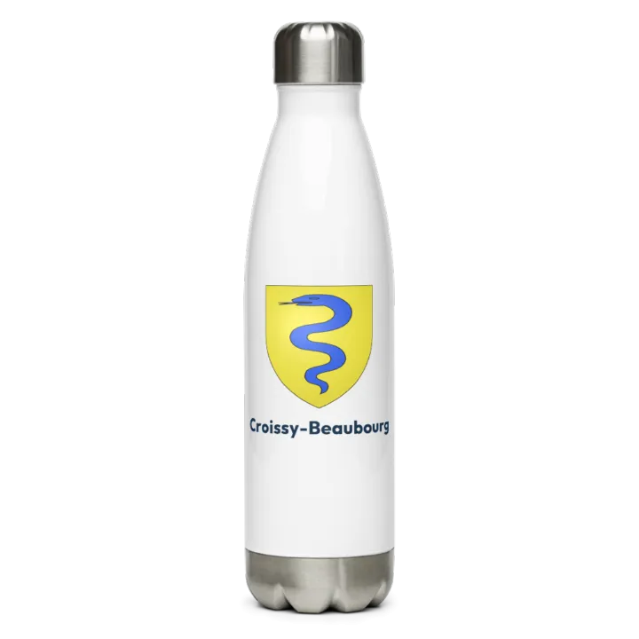 Gourde inox — blason de Croissy-Beaubourg