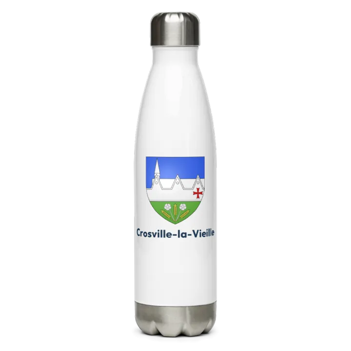 Gourde inox blason de Crosville-la-Vieille