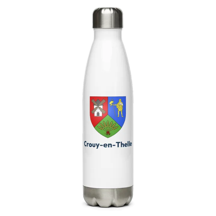 Gourde inox — blason de Crouy-en-Thelle