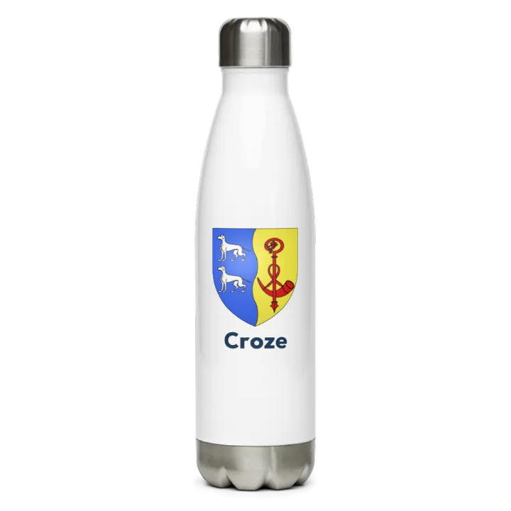 Gourde inox blason de Croze