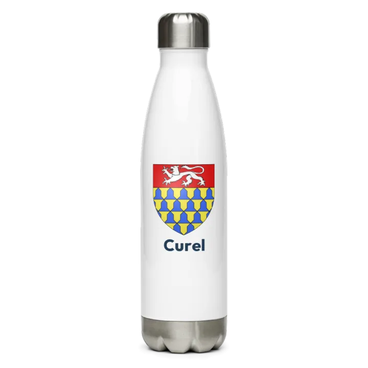Gourde inox — blason de Curel