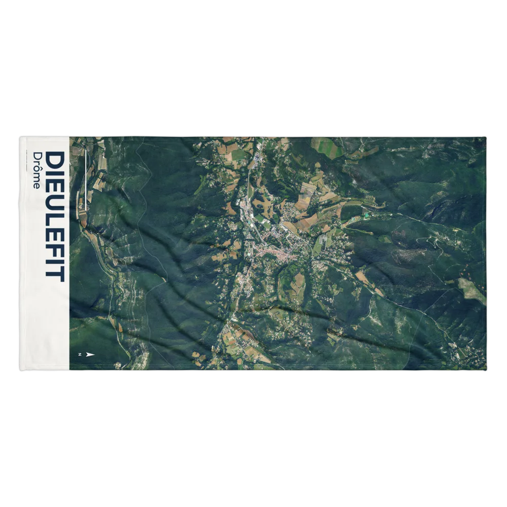 Serviette cartographique — carte de Dieulefit
