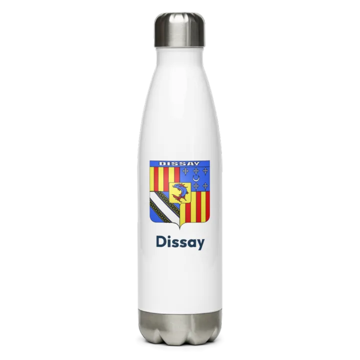 Gourde inox — blason de Dissay