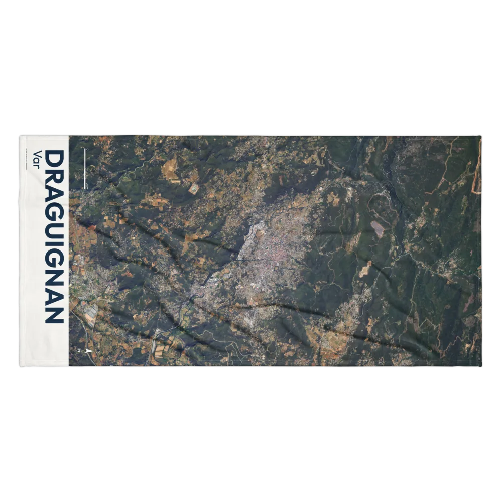Serviette cartographique — carte de Draguignan