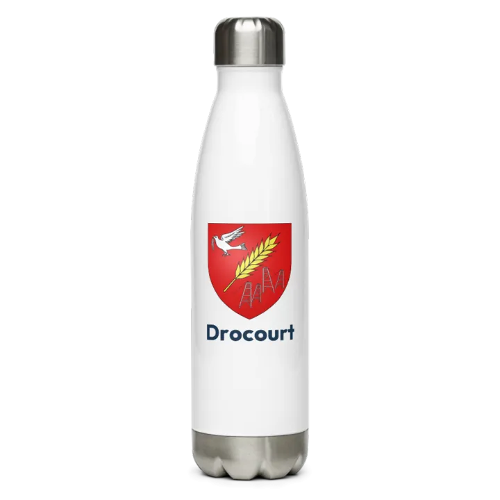 Gourde inox — blason de Drocourt