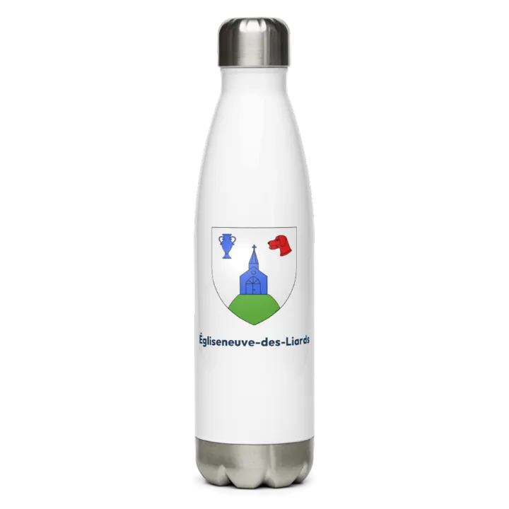 Gourde inox — blason d'Égliseneuve-des-Liards