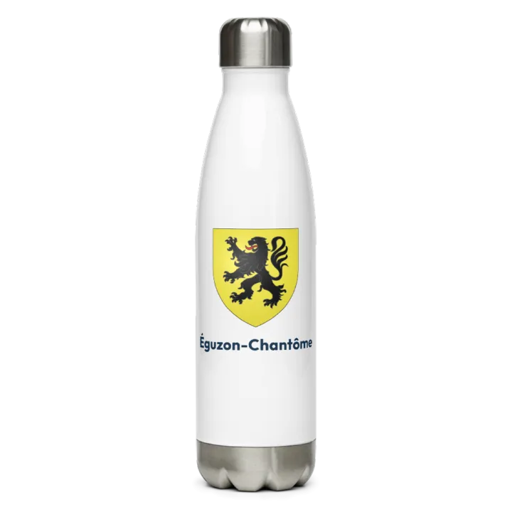 Gourde inox — blason d'Éguzon-Chantôme