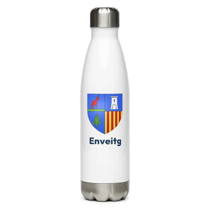 Gourde inox — blason d'Enveitg