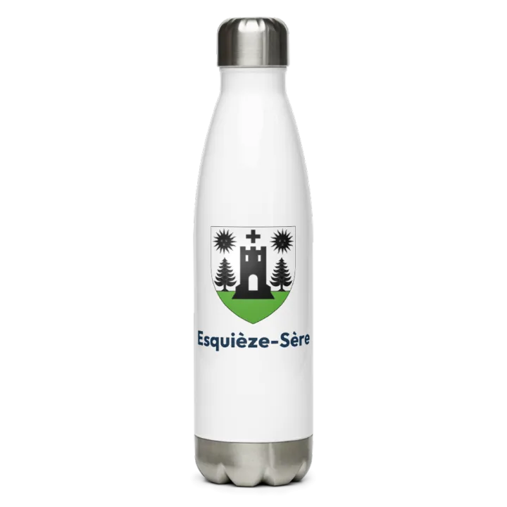 Gourde inox blason de Esquièze-Sère