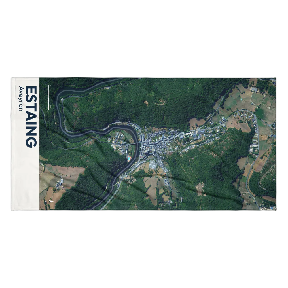 Serviette de plage — vue aérienne d'Estaing