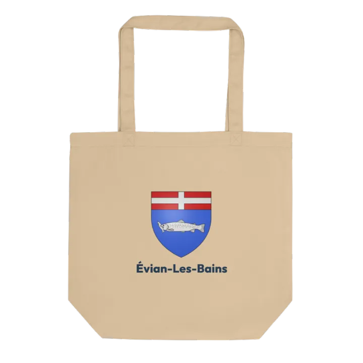 Tote bag coton bio — blason d'Évian-les-Bains