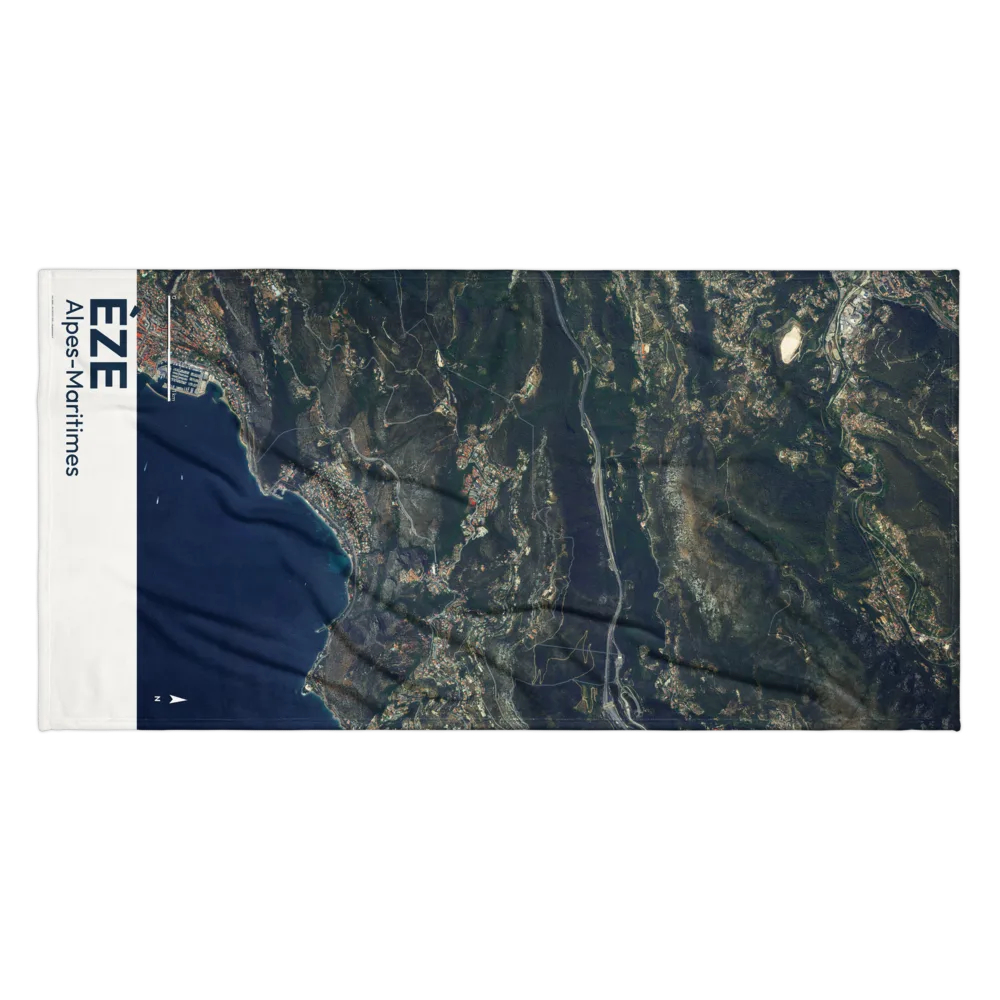 Serviette cartographique — carte de Èze