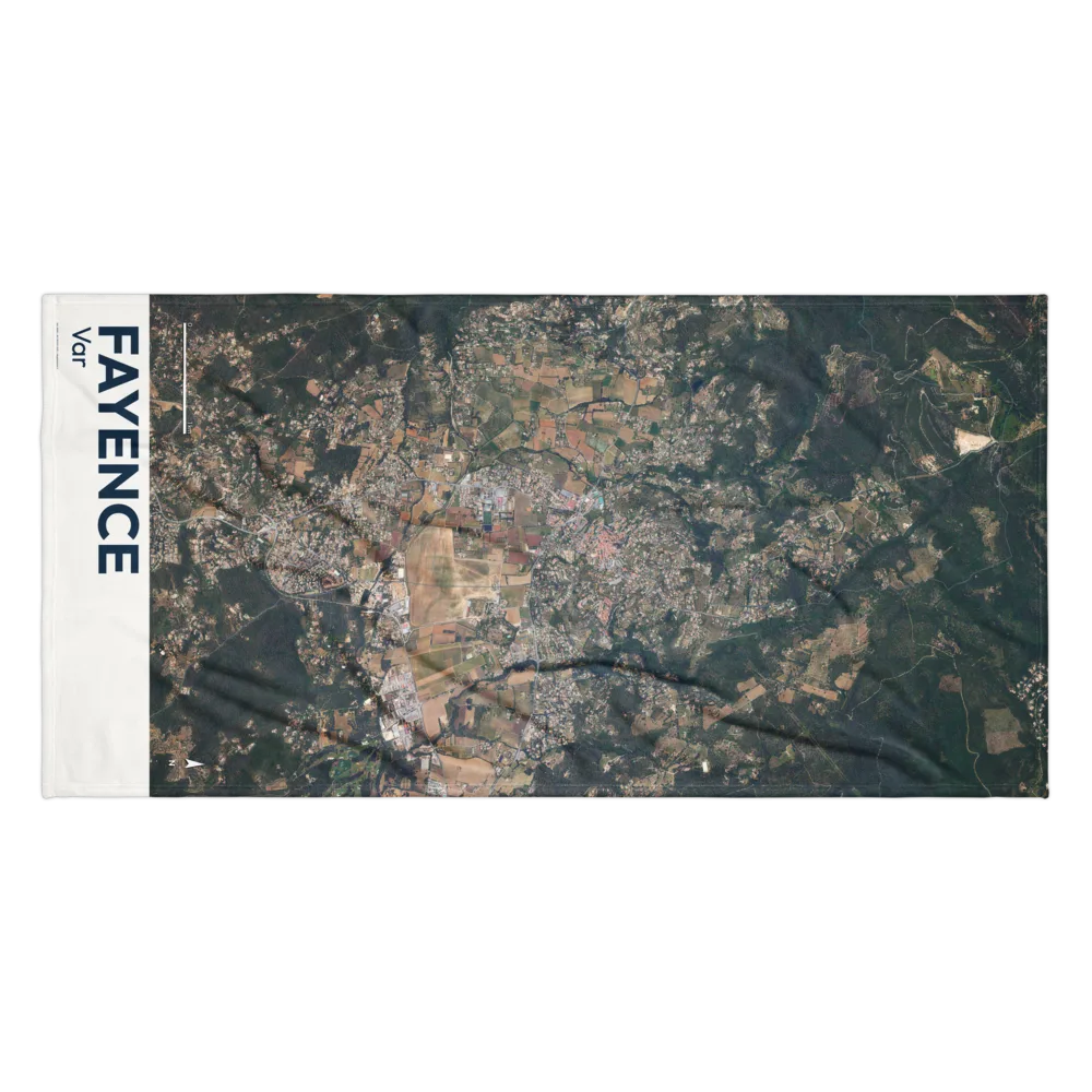 Serviette cartographique — carte de Fayence
