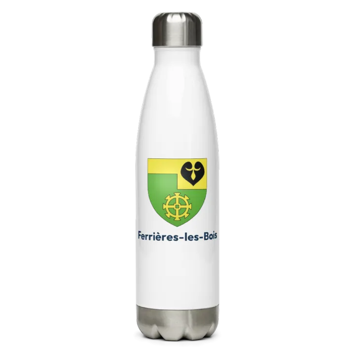 Gourde inox — blason de Ferrières-les-Bois