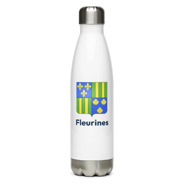 Gourde inox blason de Fleurines