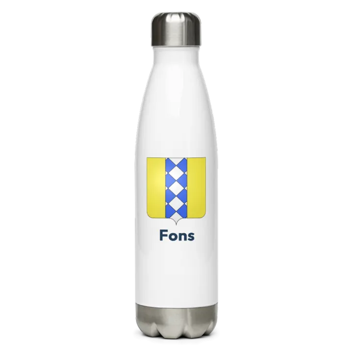 Gourde inox blason de Fons