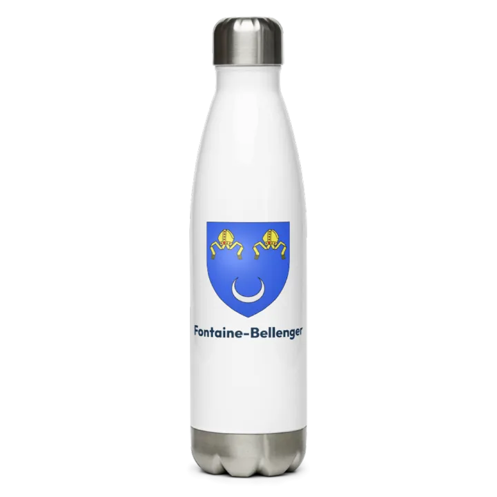Gourde inox blason de Fontaine-Bellenger