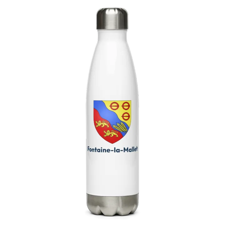 Gourde inox — blason de Fontaine-la-Mallet