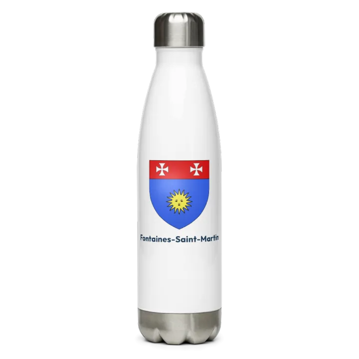 Gourde inox — blason de Fontaines-Saint-Martin