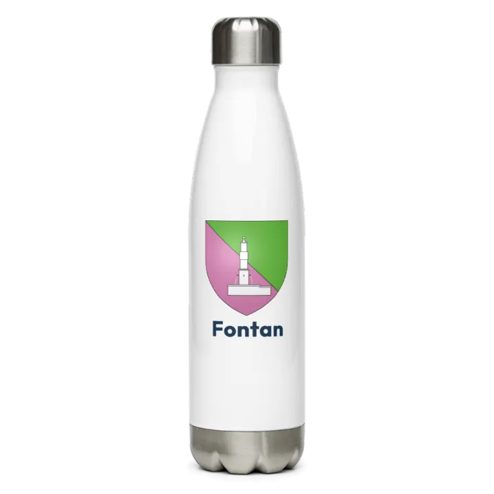 Gourde inox — blason de Fontan