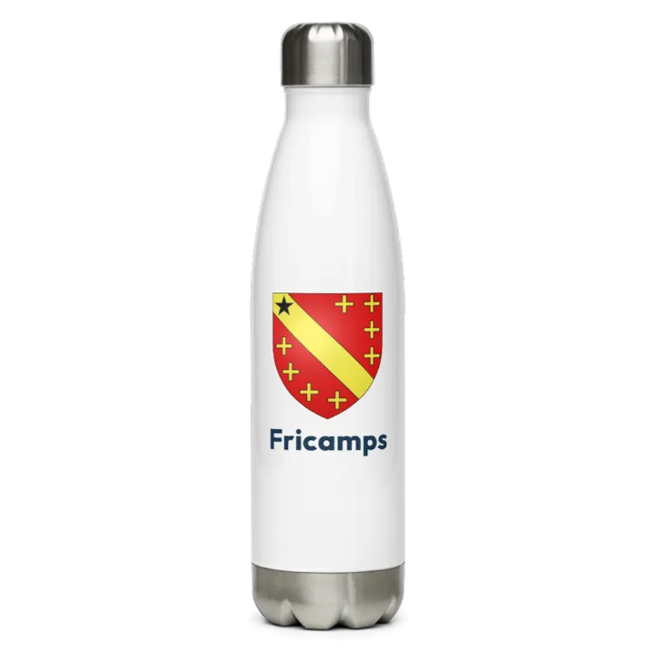 Gourde inox — blason de Fricamps