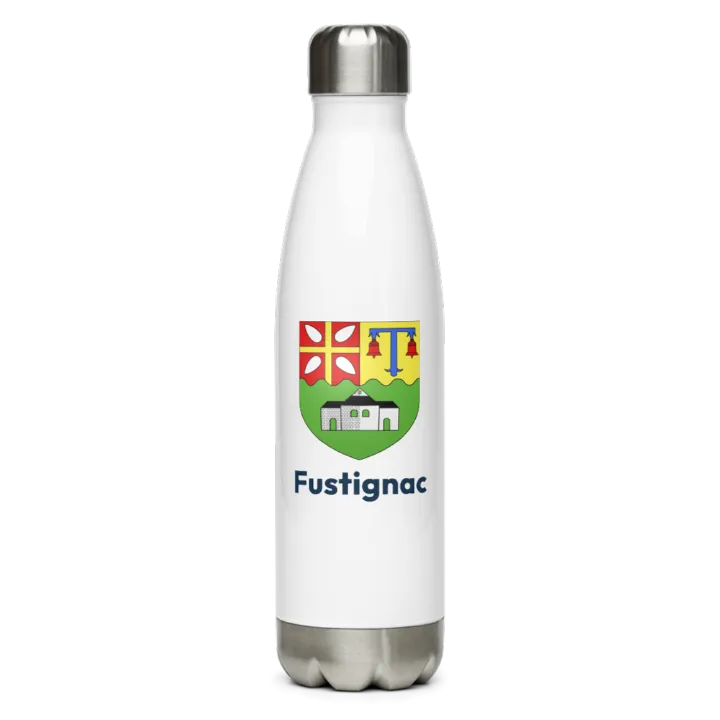 Gourde inox — blason de Fustignac