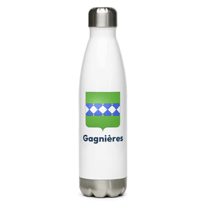 Gourde inox — blason de Gagnières