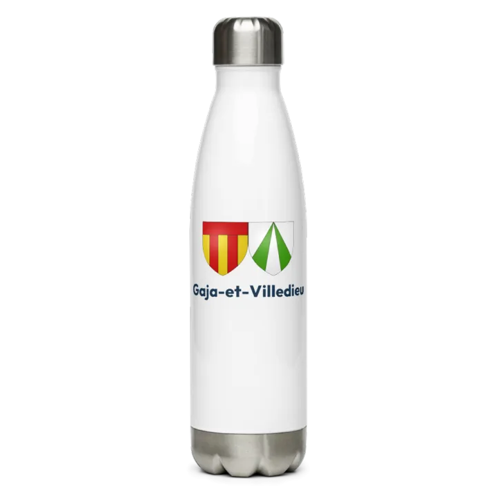 Gourde inox blason de Gaja-et-Villedieu