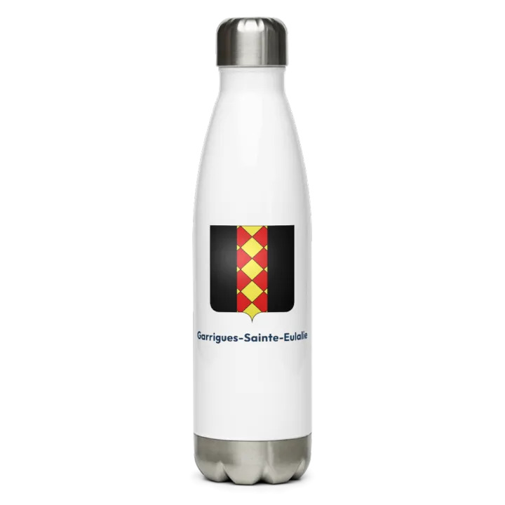 Gourde inox — blason de Garrigues-Sainte-Eulalie