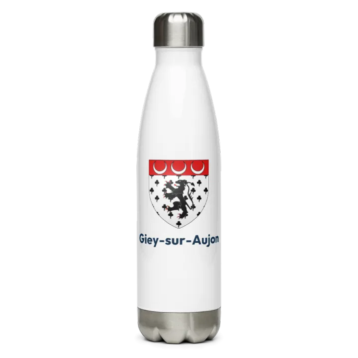 Gourde inox — blason de Giey-sur-Aujon