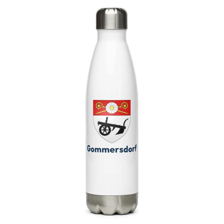 Gourde inox — blason de Gommersdorf