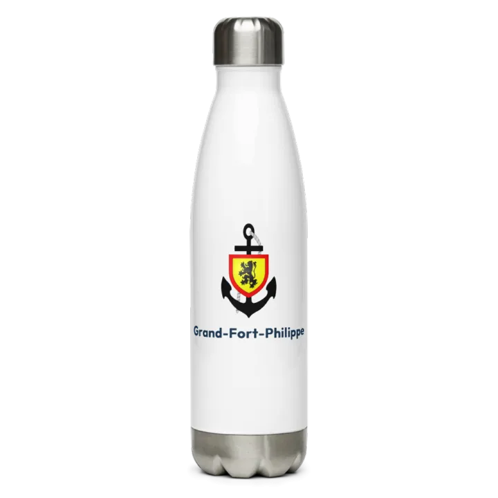 Gourde inox — blason de Grand-Fort-Philippe