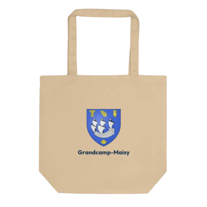 Tote bag coton bio — blason de Grandcamp-Maisy
