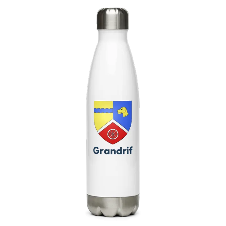 Gourde inox — blason de Grandrif