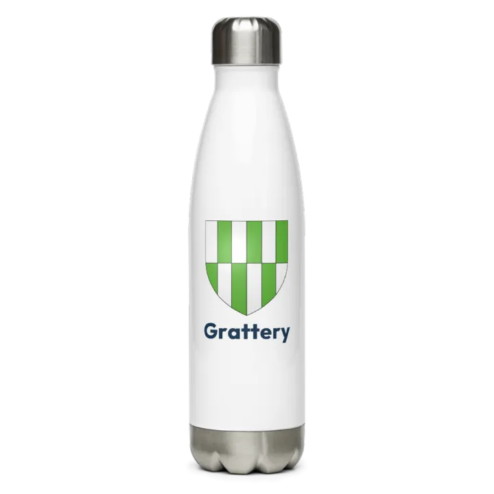 Gourde inox — blason de Grattery