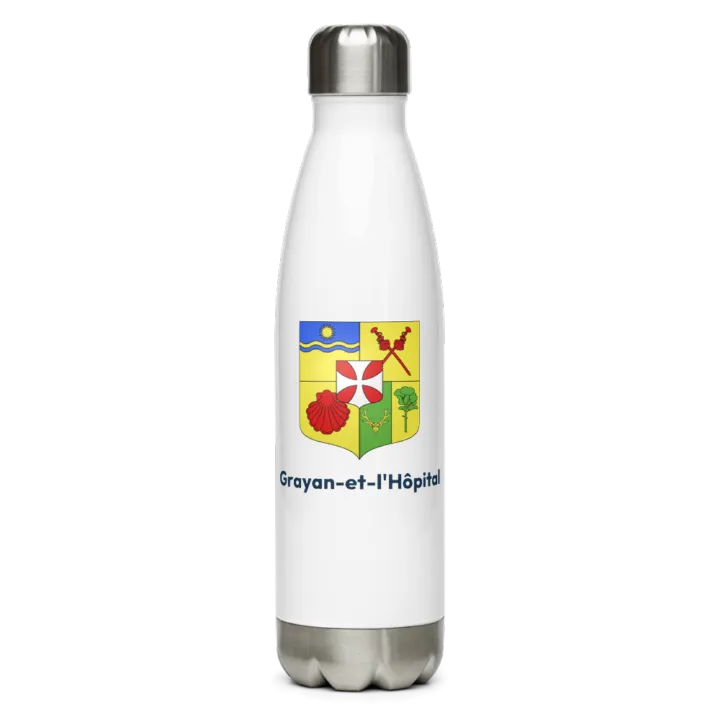 Gourde inox blason de Grayan-et-l'Hôpital