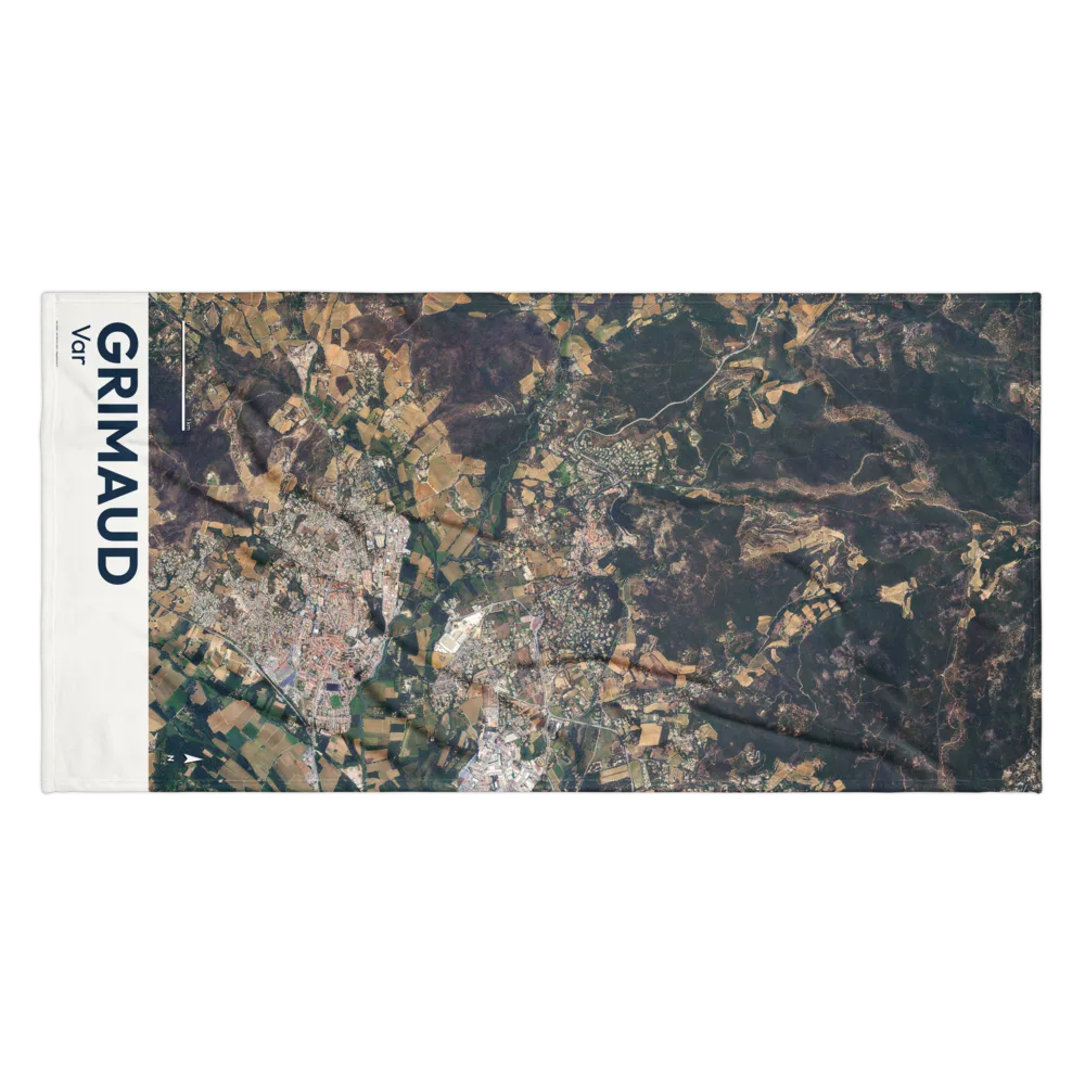 Serviette cartographique — carte de Grimaud